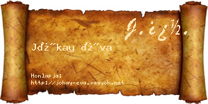 Jókay Éva névjegykártya