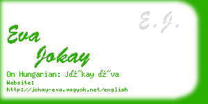 eva jokay business card